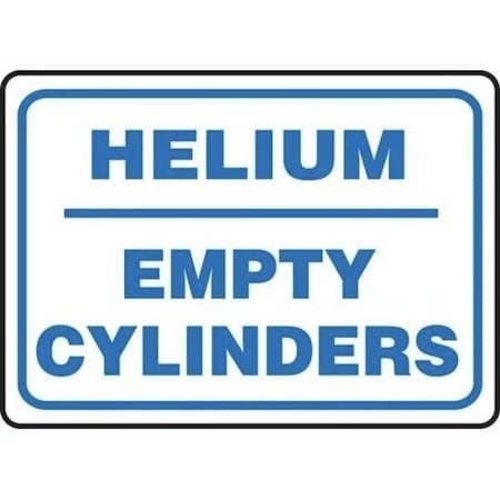 Accuform SAFETY SIGN HELIUM  EMPTY CYLINDERS MCPG568XP MCPG568XP